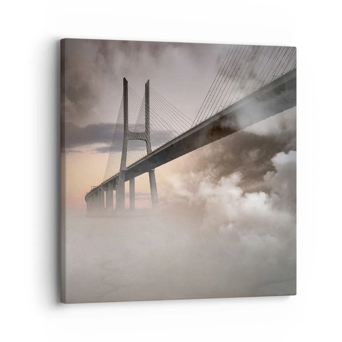 Canvastavla - Bild på duk - Vid en flod som inte finns  - 30x30 cm