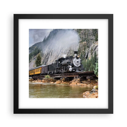 Affisch i svart ram - Vart ska du? Vart? - 30x30 cm