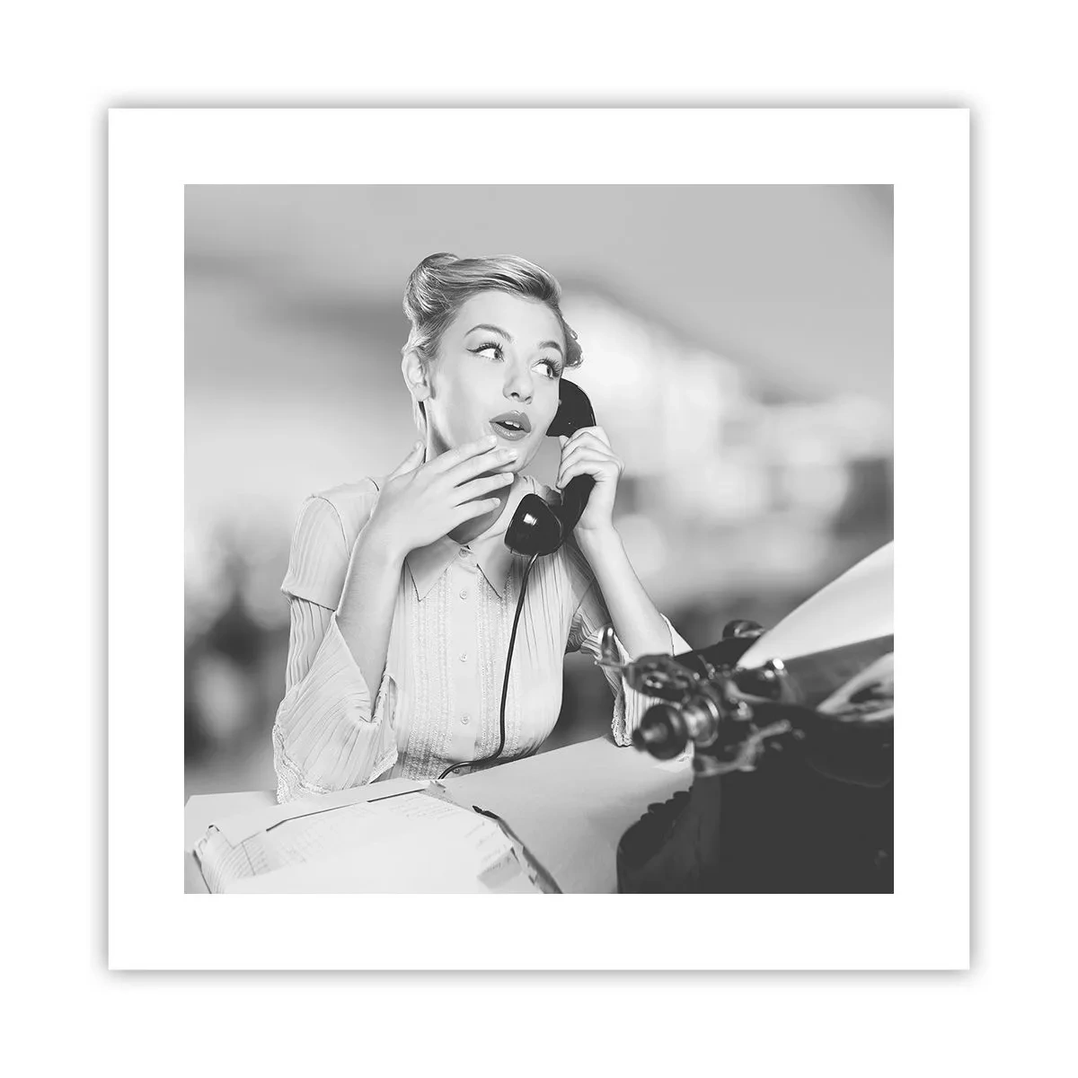 Affisch - Hallå, tillbaka till 50-talet. - 40x40 cm