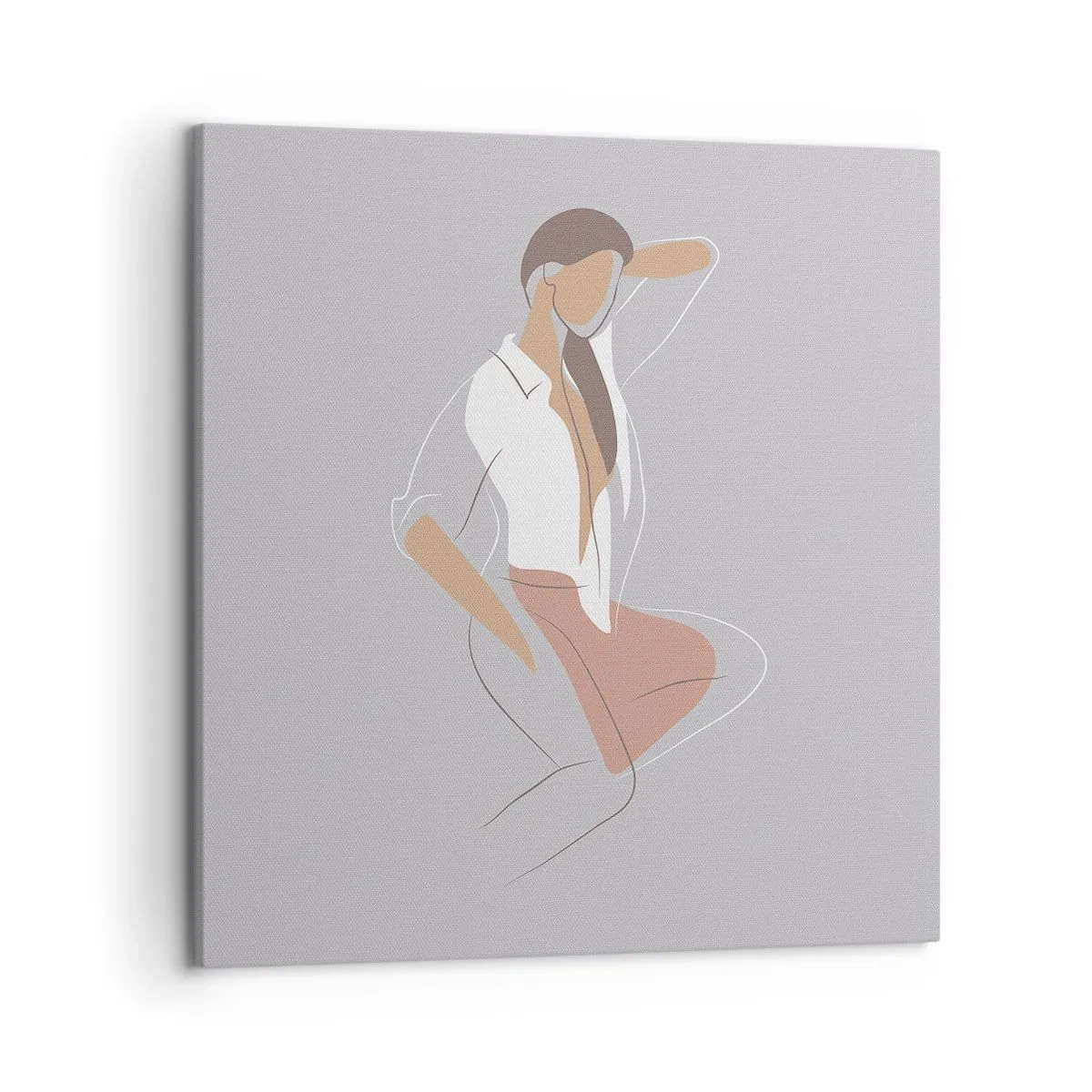 Canvastavla - Bild på duk - Charmens kontur - 50x50 cm