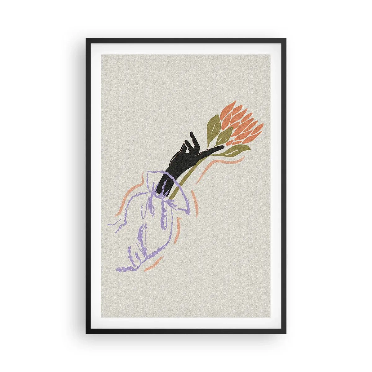 Affisch i svart ram - En systerlig beröring - 61x91 cm