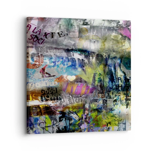 Canvastavla - Bild på duk - Collage med minnen - 30x30 cm