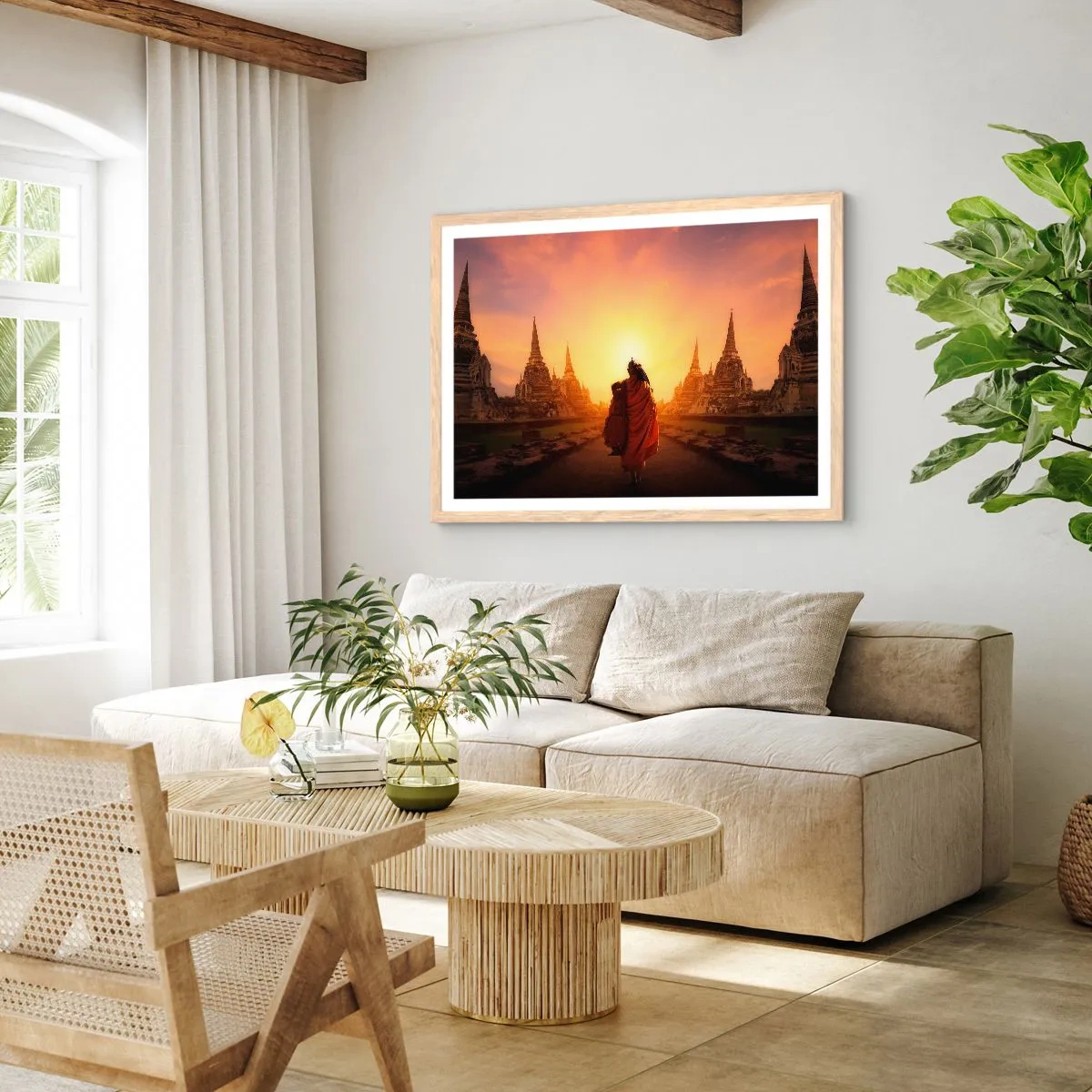 Affisch i ram av ljusek - I lugn genom evigheten - 70x50 cm