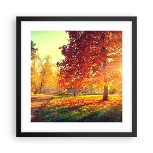 Affisch i svart ram - Rött är vackert - 40x40 cm