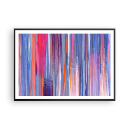 Affisch i svart ram - Uppstigning i regnbåge - 100x70 cm