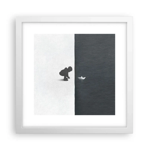 Affisch i vit ram - En stor expedition - 30x30 cm