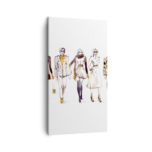 Canvastavla - Bild på duk - Otvunget mode, fri elegans - 45x80 cm