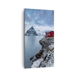 Canvastavla - Bild på duk - Skandinavisk tillflyktsort - 55x100 cm