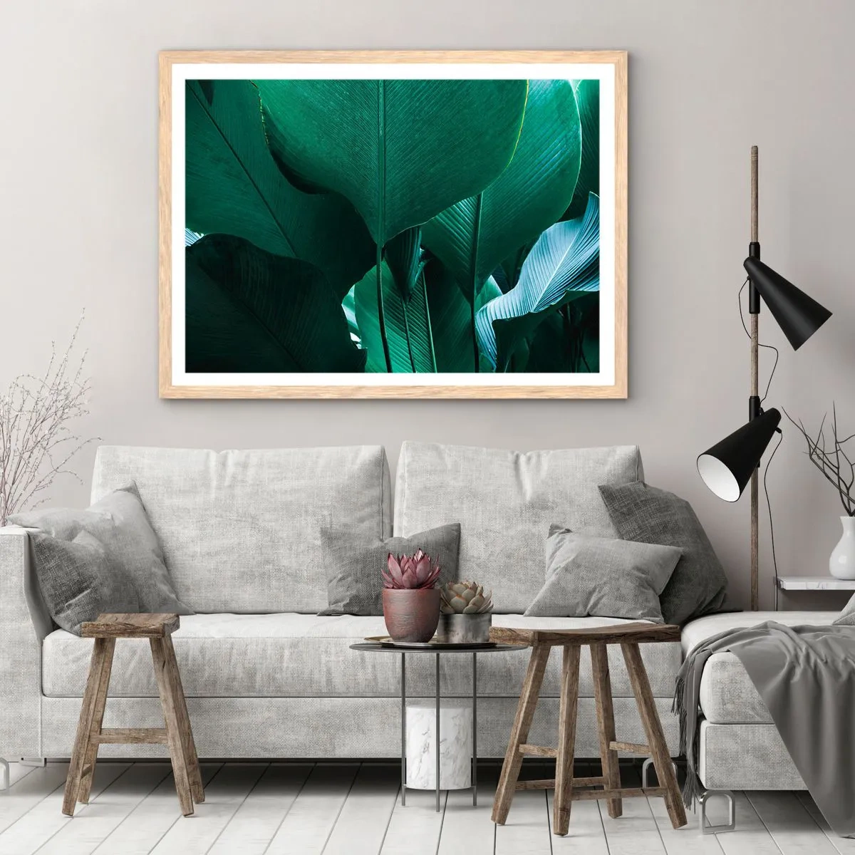 Affisch i ram av ljusek - Vända mot ljuset - 100x70 cm