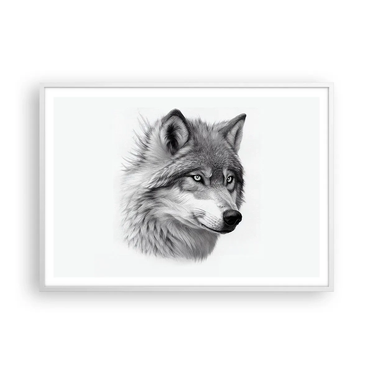 Affisch i vit ram - Alfa - utan tvekan - 100x70 cm