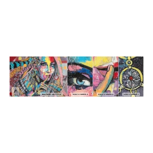 Provbit av självhäftande fototapet Deluxe Sticker - Var tyst tills du förstår - Kvinna, Porträtt av en kvinna, Boho - 100x30 cm