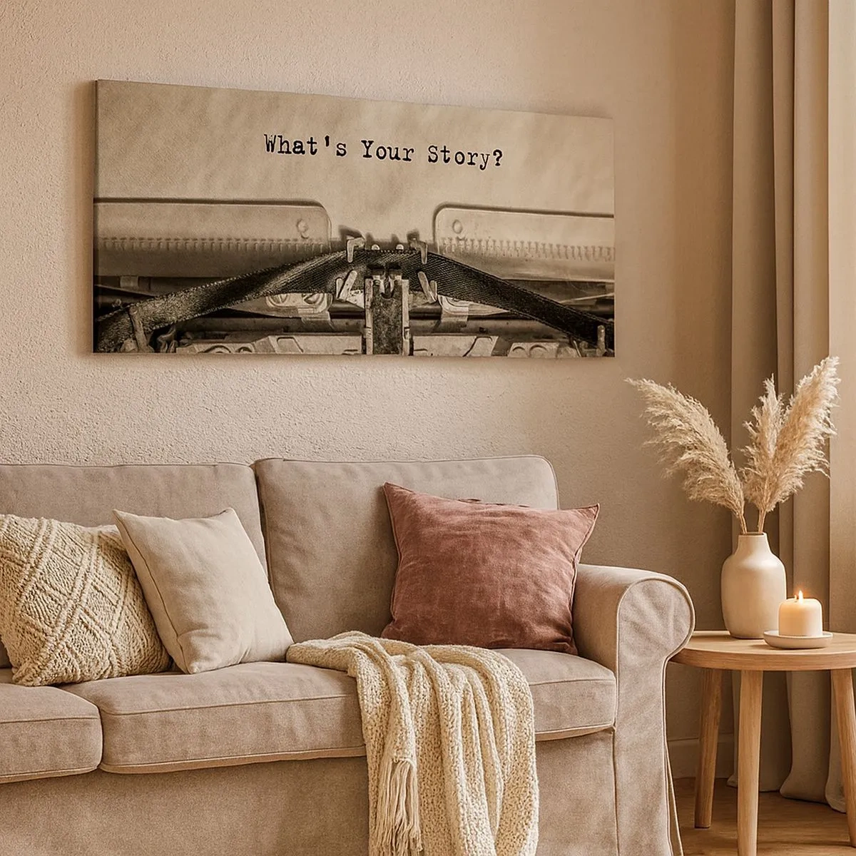 Canvastavla - Bild på duk - Svara mig - 100x40 cm