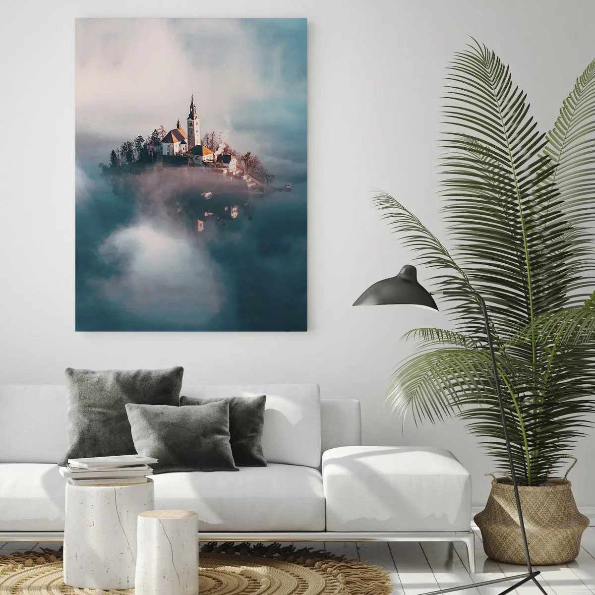 Glastavla - Bild på glas - Drömö - 50x70 cm