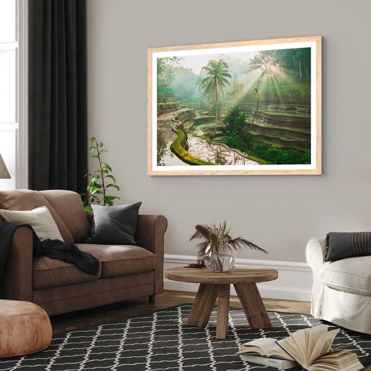 Affisch i ram av ljusek - Växa upp i solsken - 91x61 cm