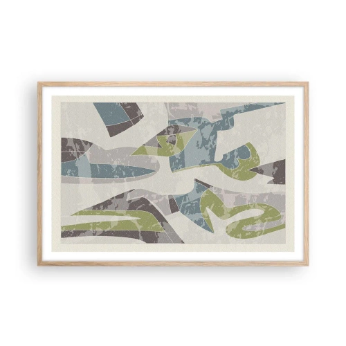 Affisch i ram av ljusek - Komposition bakom glas - 91x61 cm