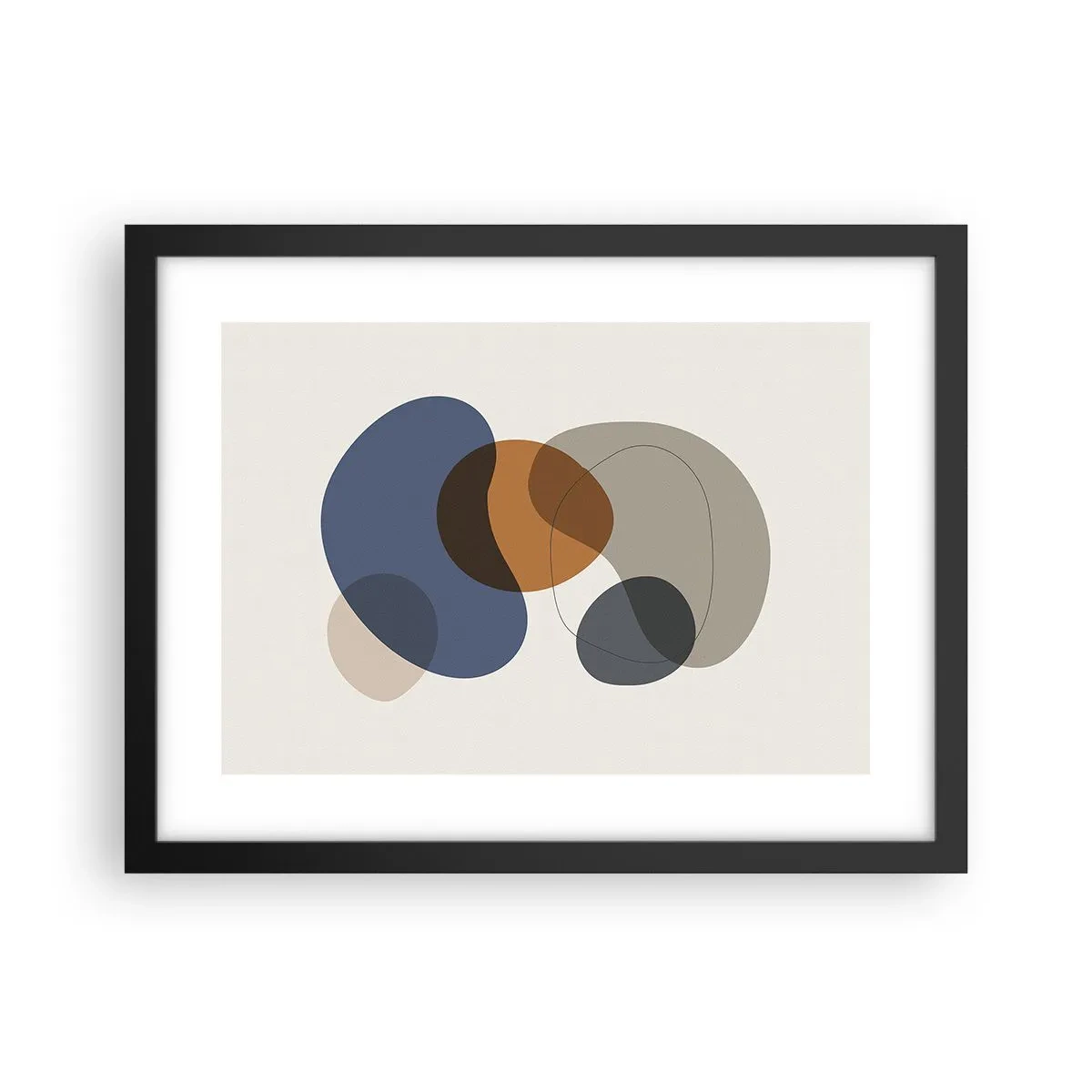 Affisch i svart ram - Färgernas droppar - 40x30 cm