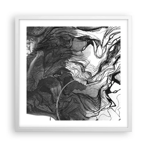 Affisch i vit ram - Tilltrasslad i drömmarna - 50x50 cm