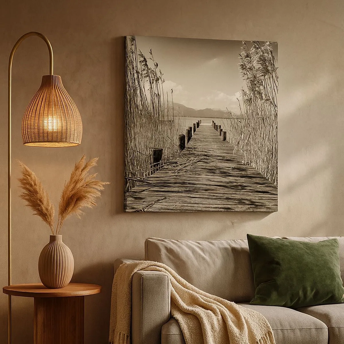 Canvastavla - Bild på duk - I gräsets fristad - 30x30 cm