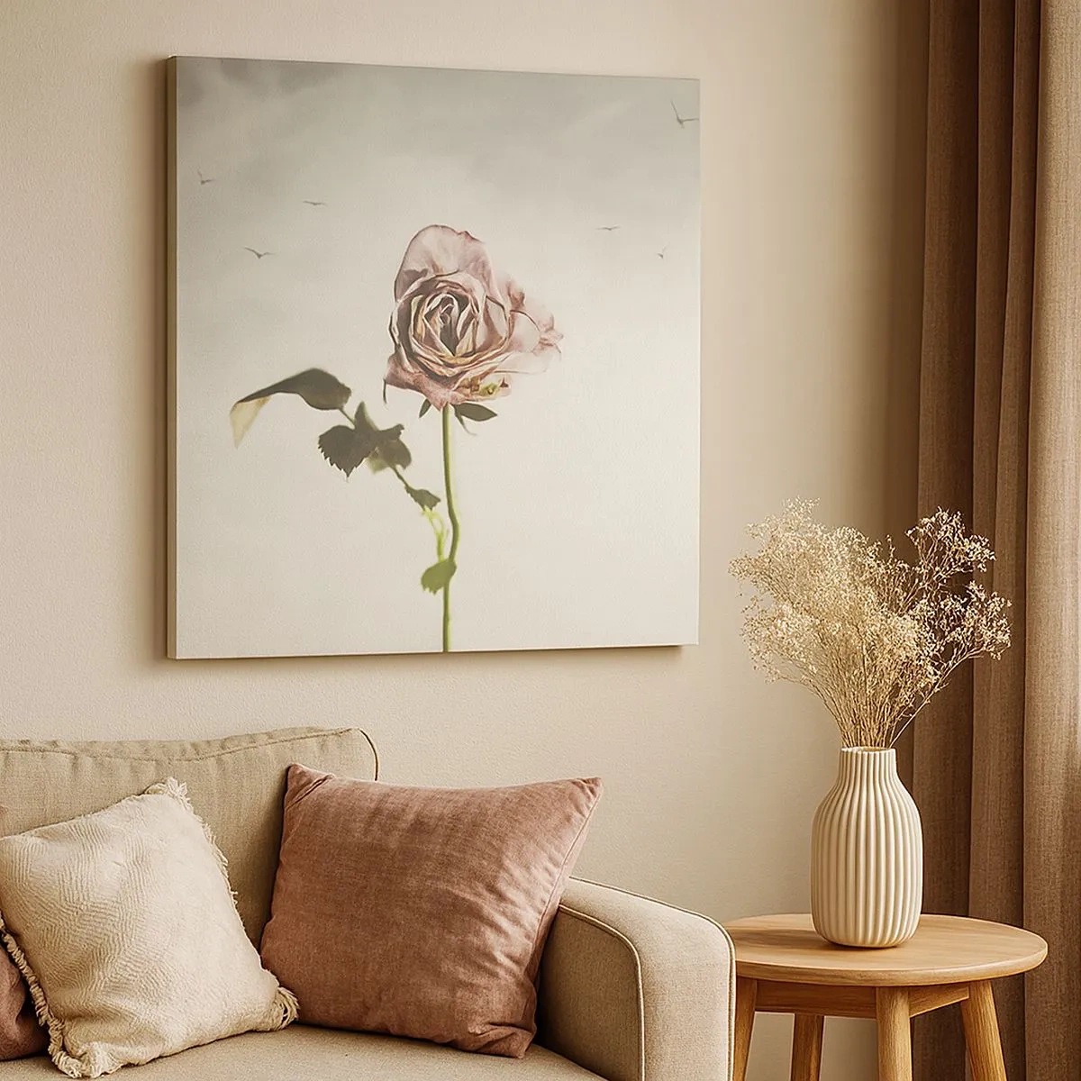 Canvastavla - Bild på duk - Vårens välkomst - 30x30 cm