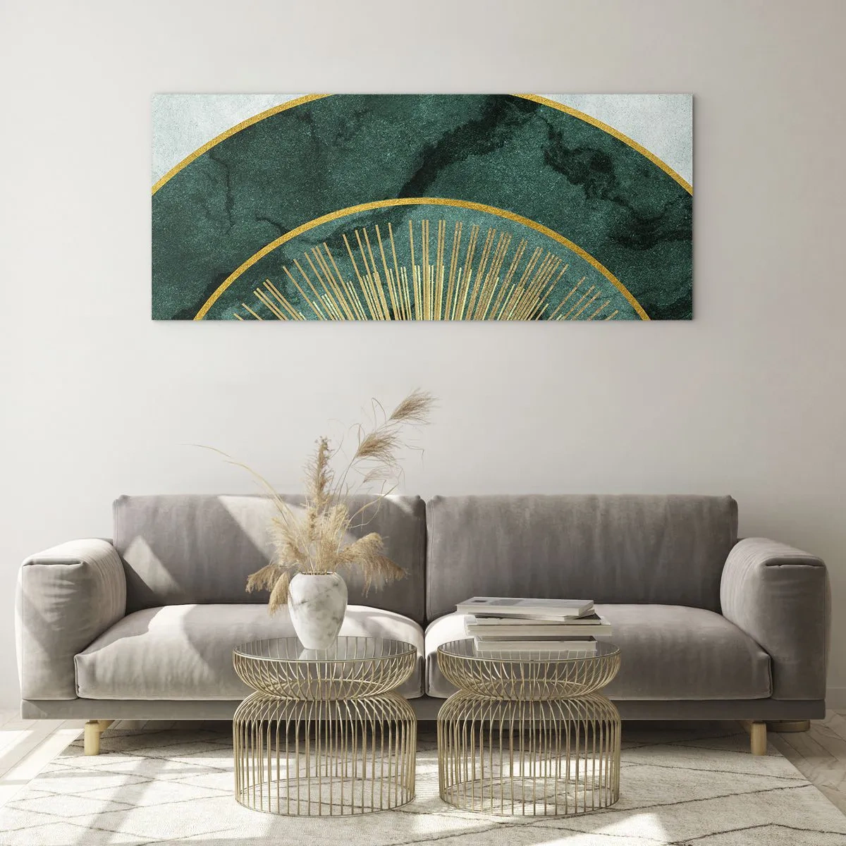 Glastavla - Bild på glas - Ett annorlunda solsystem - 100x40 cm