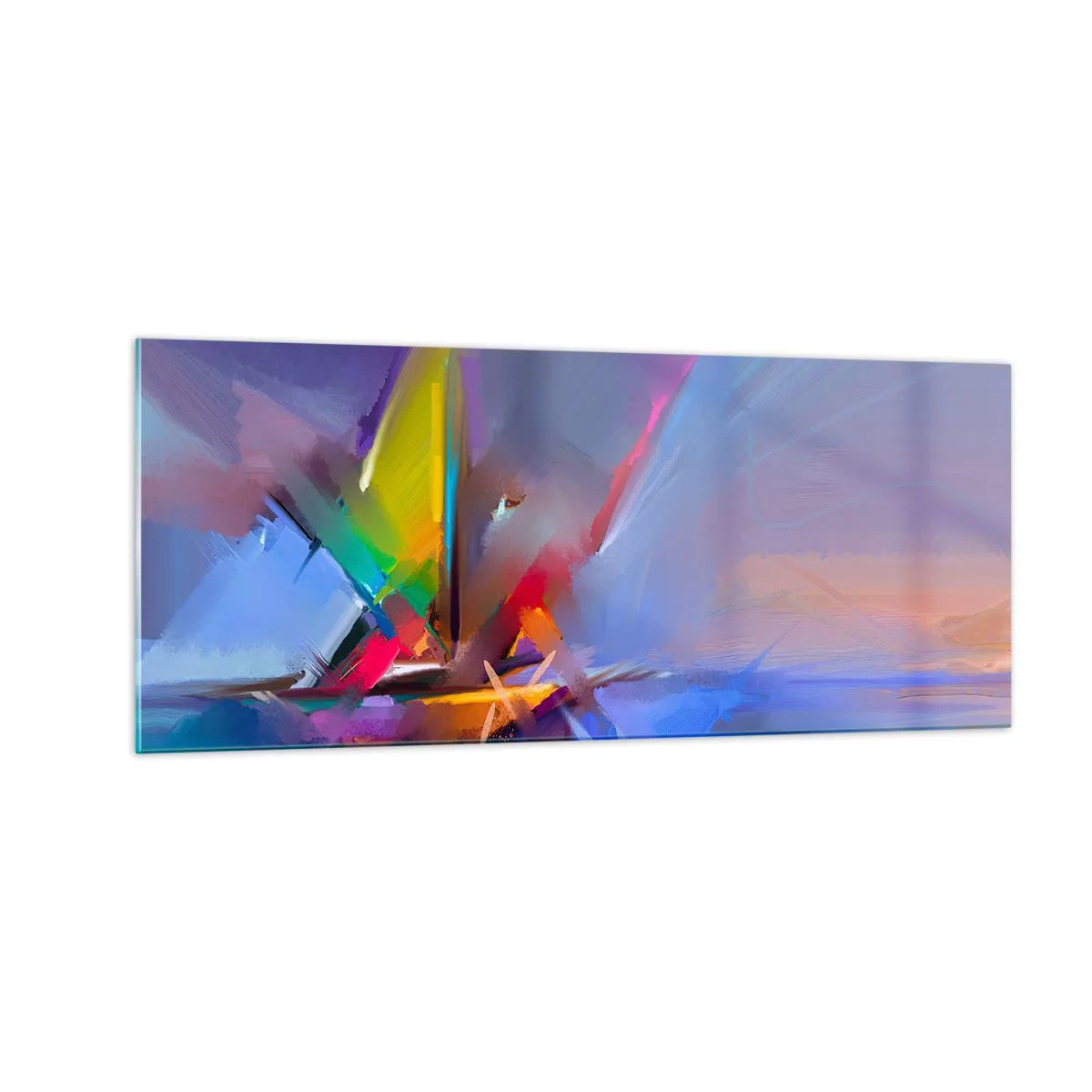 Glastavla - Bild på glas - Snabb som en fågel - 100x40 cm