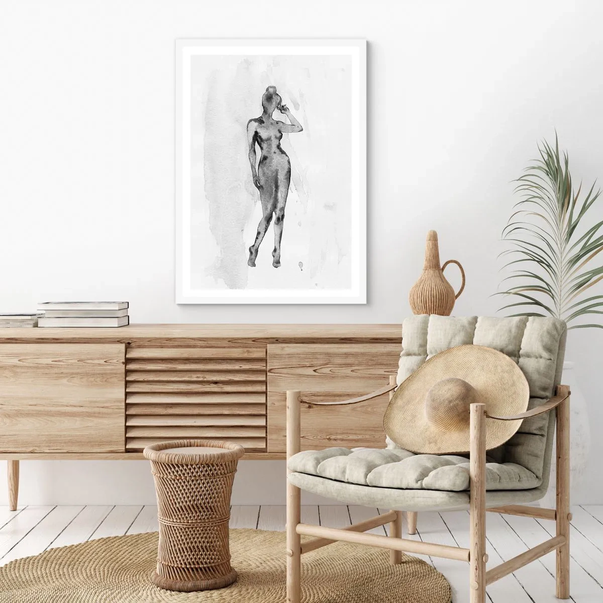 Affisch i vit ram - En studie om kvinnlighetens perfektion - 70x100 cm