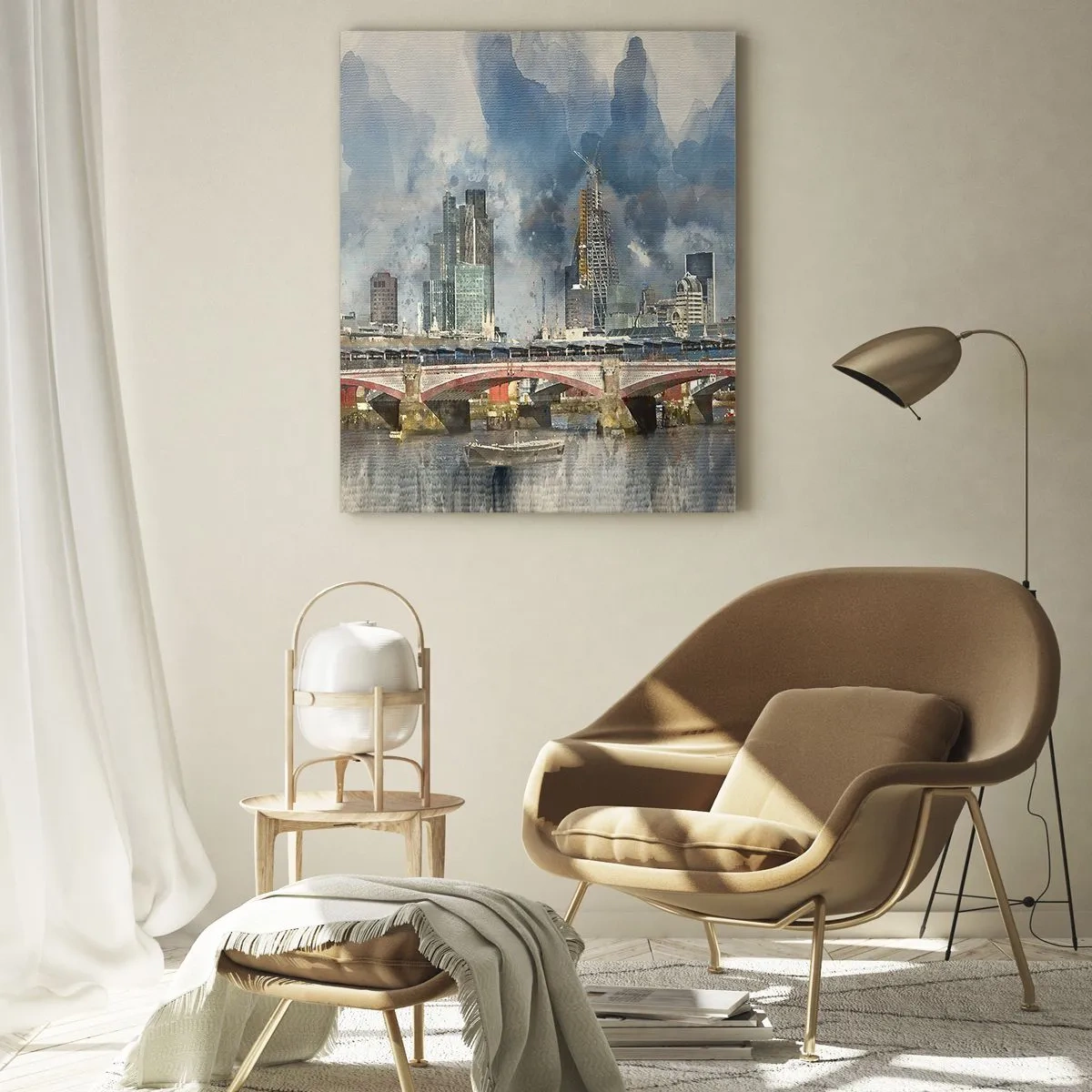 Glastavla - Bild på glas - London i hela sin prakt - 50x70 cm