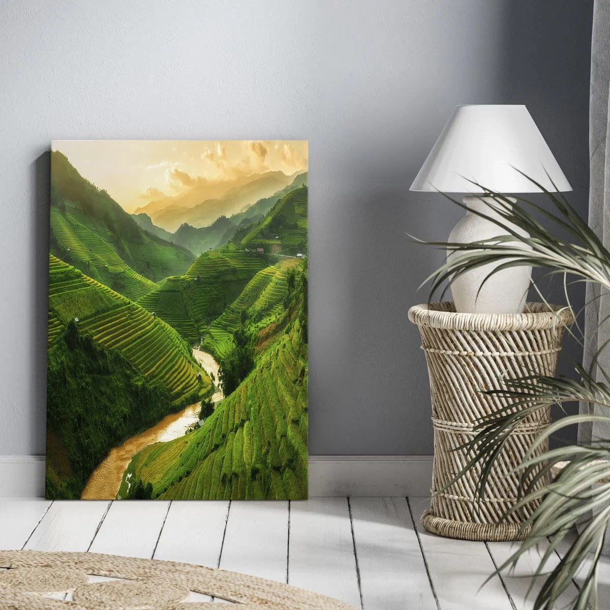 Canvastavla - Bild på duk - Vietnamesisk dal - 50x70 cm