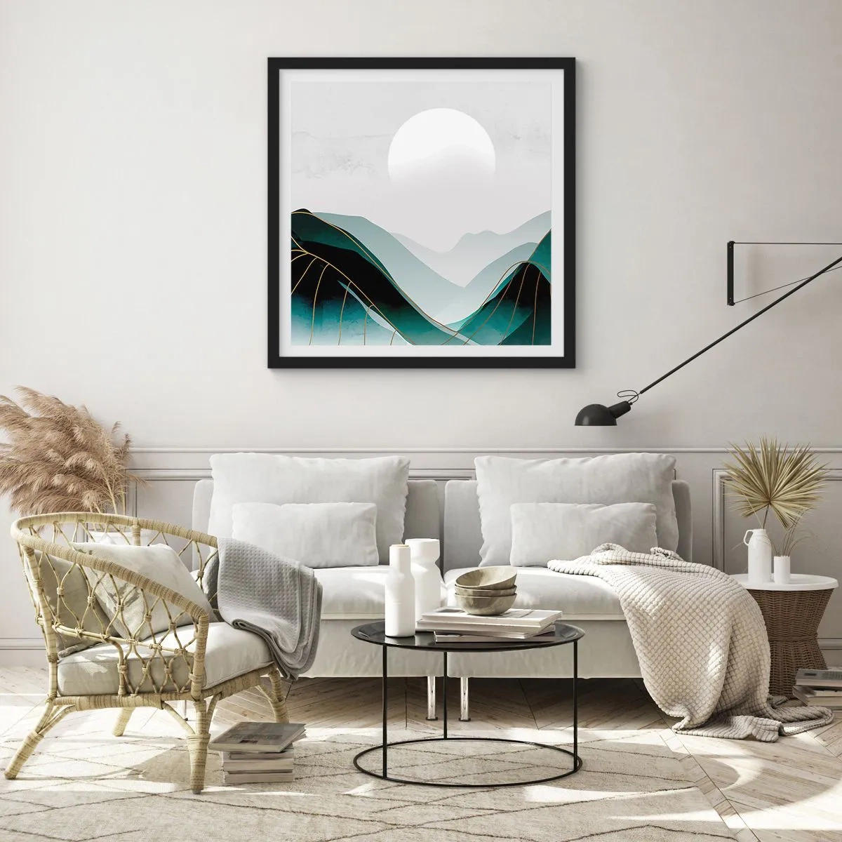 Affisch i svart ram - I fullt majestät - 50x50 cm