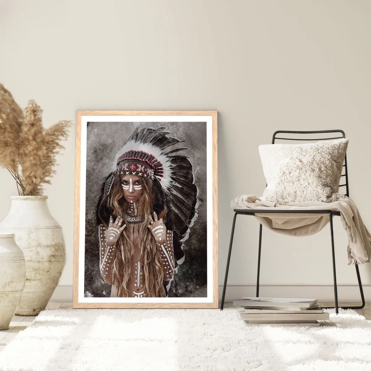 Affisch i ram av ljusek - Hemlighet av stammens styrka - 70x100 cm