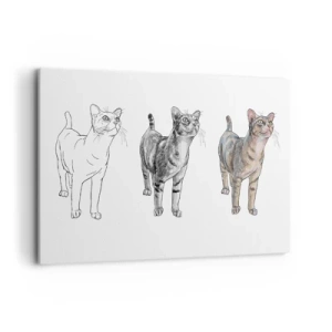 Canvastavla - Bild på duk - Teckningslektion - 120x80 cm