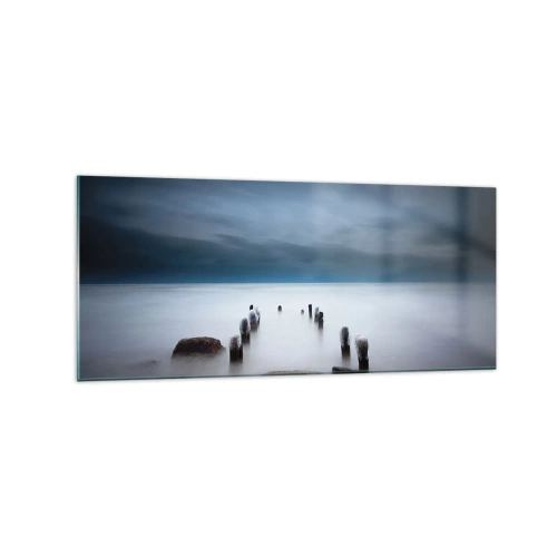Glastavla - Bild på glas - Fundersam sjö - 120x50 cm