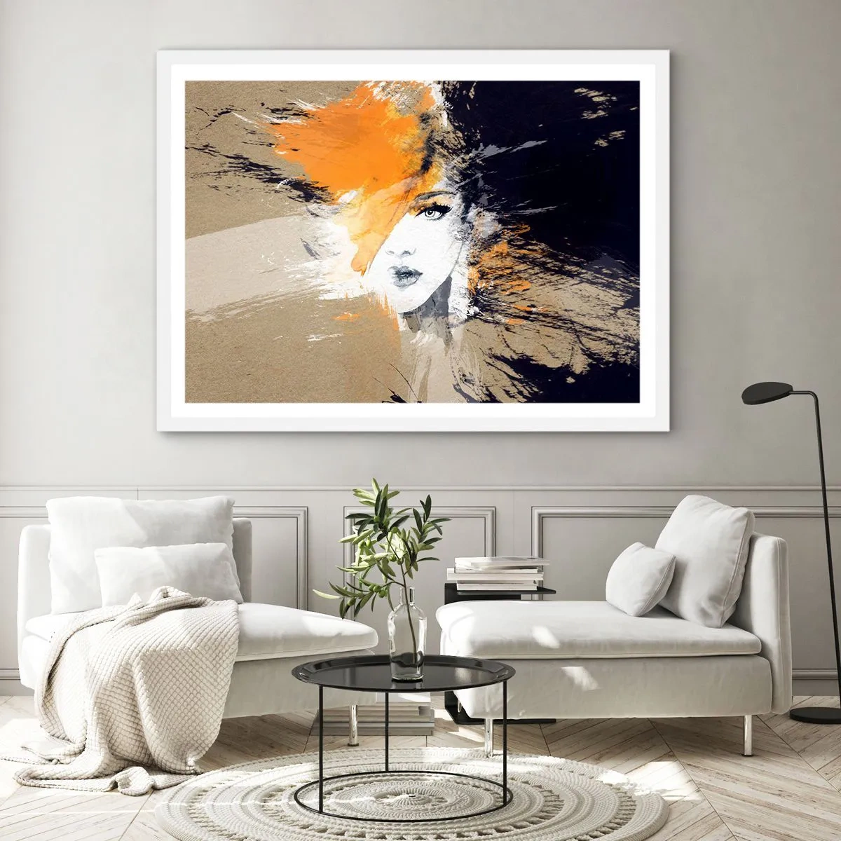 Affisch i vit ram - Och så blir det ljus - 70x50 cm