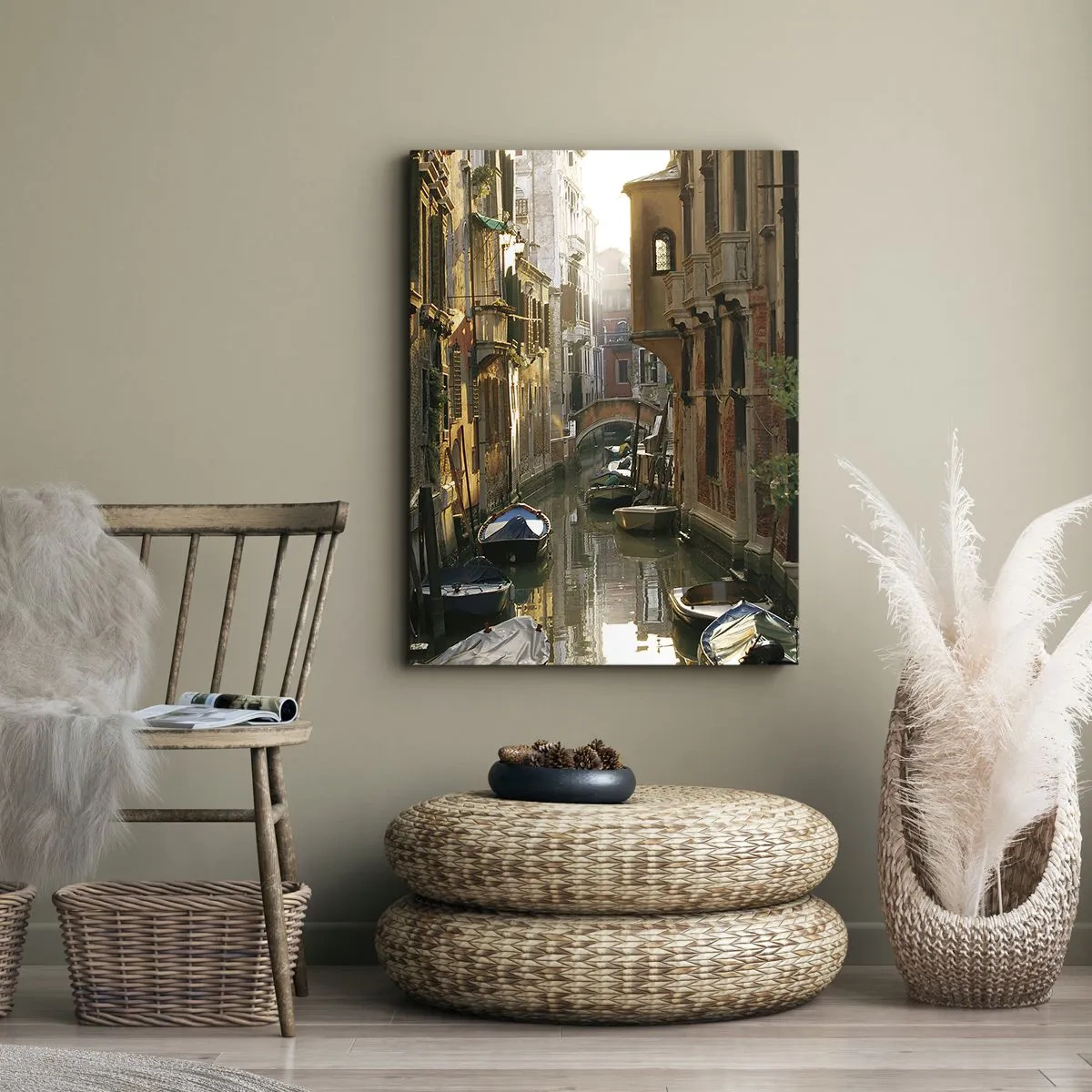 Canvastavla - Bild på duk - På en gränd i Venedig - 50x70 cm