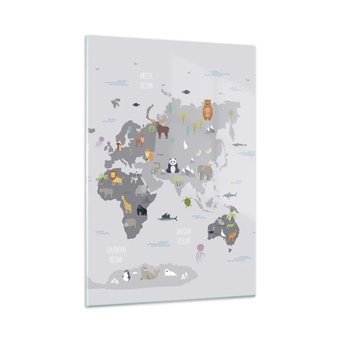 Glastavla - Bild på glas - Säg varifrån du är... - 50x70 cm