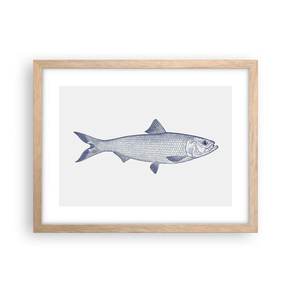 Affisch i ram av ljusek - Hälsningar från de nordliga haven - 40x30 cm