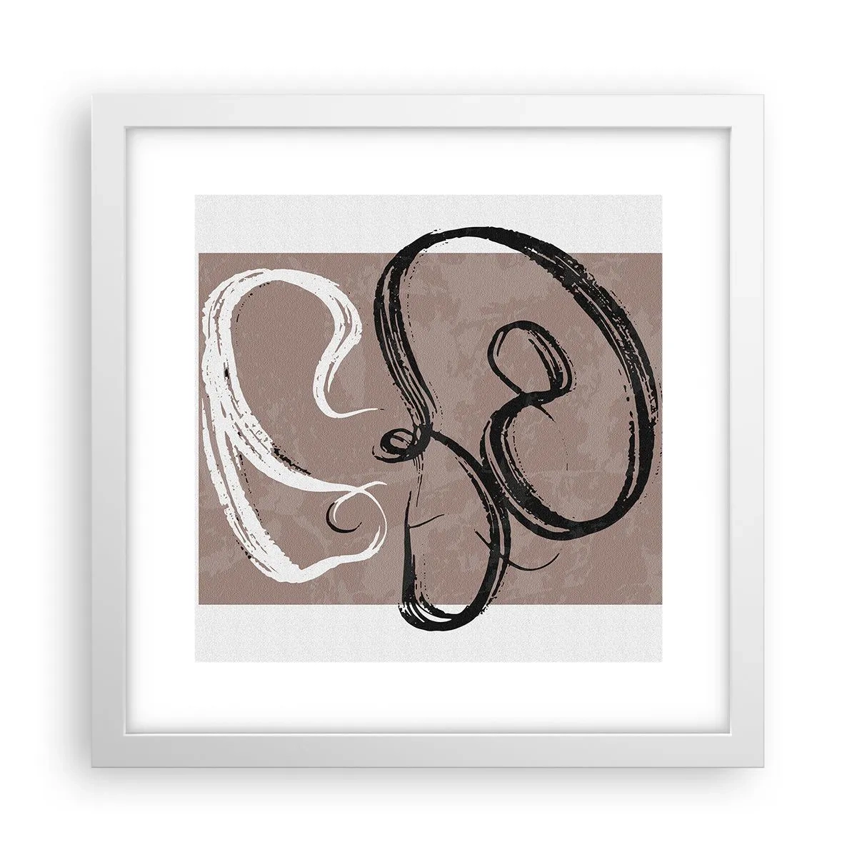 Affisch i vit ram - Komposition - sökande efter fullständighet - 30x30 cm