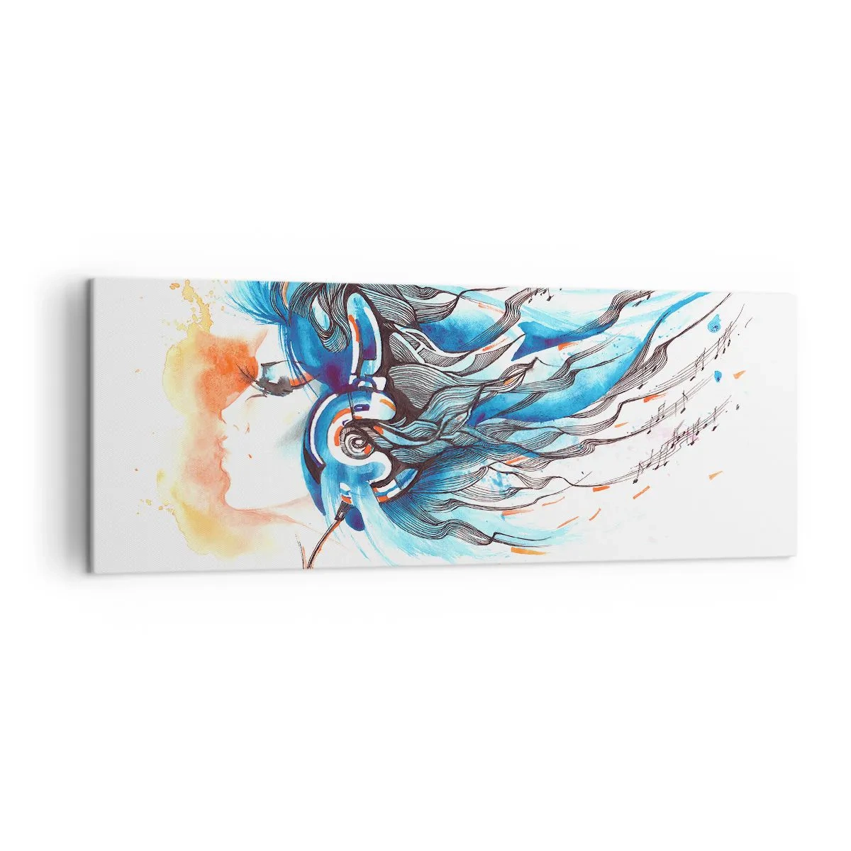 Canvastavla - Bild på duk - Låt musiken spela - 140x50 cm