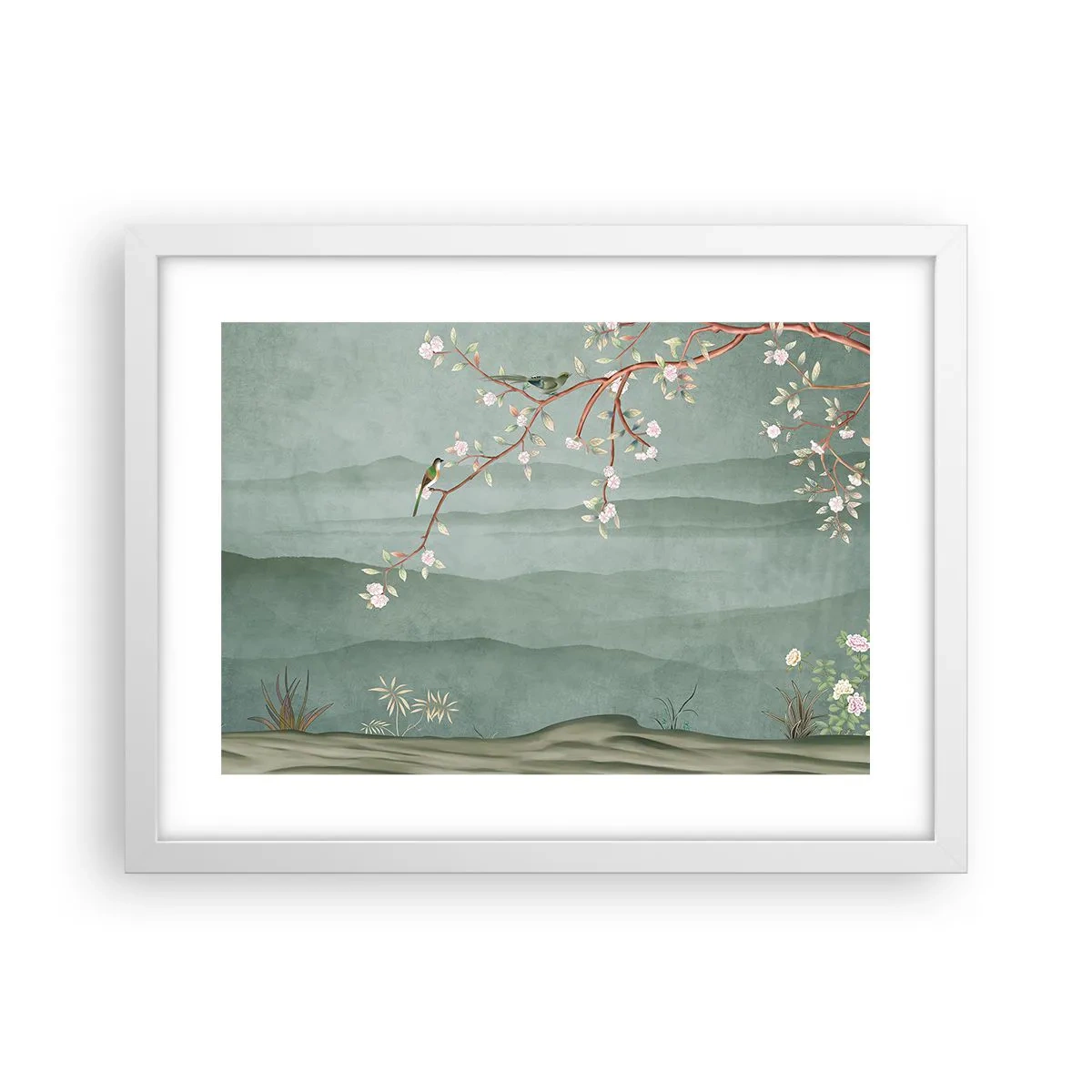 Affisch i vit ram - Vår, ah, det är du - 40x30 cm