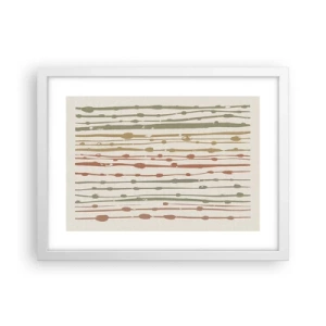 Affisch i vit ram - Musikalisk färgnotation - 40x30 cm