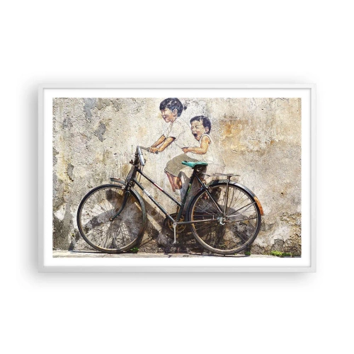 Affisch i vit ram - Sant eller falskt? - 91x61 cm