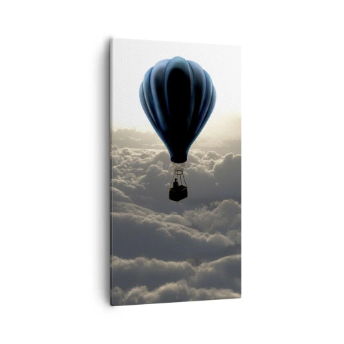 Canvastavla - Bild på duk - Vandrare över molnen - 55x100 cm