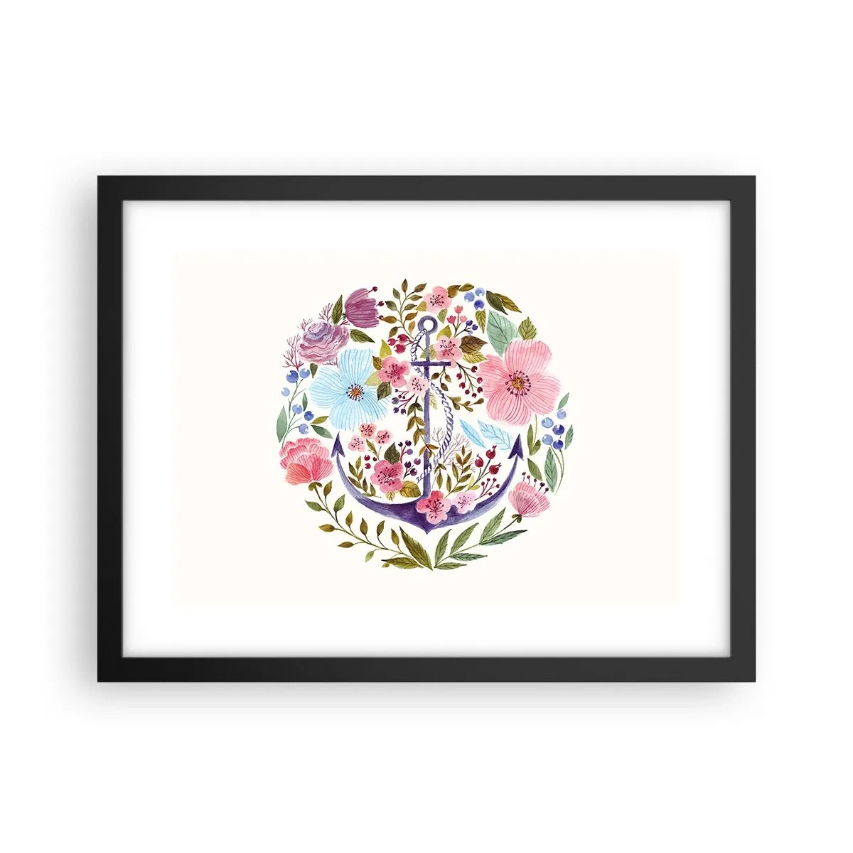 Affisch i svart ram - En seglares goda sömn - 40x30 cm