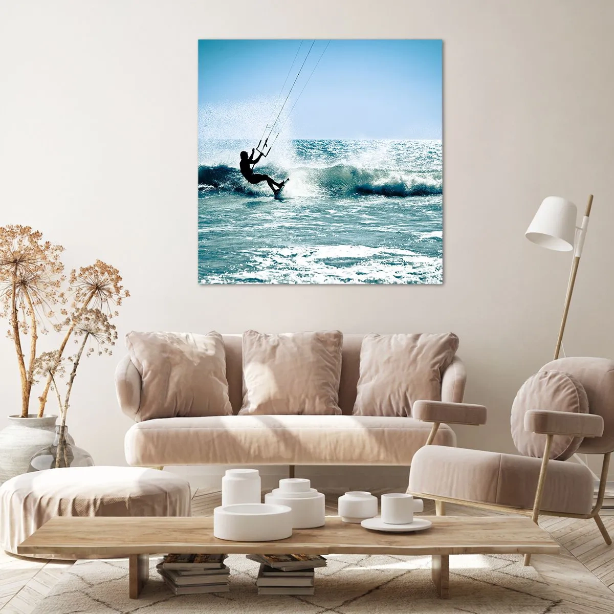 Canvastavla - Bild på duk - Ge upp för vinden - 50x50 cm