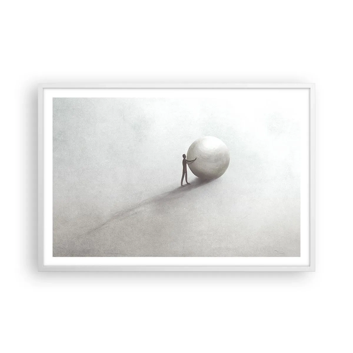 Affisch i vit ram - Livets spel - 91x61 cm