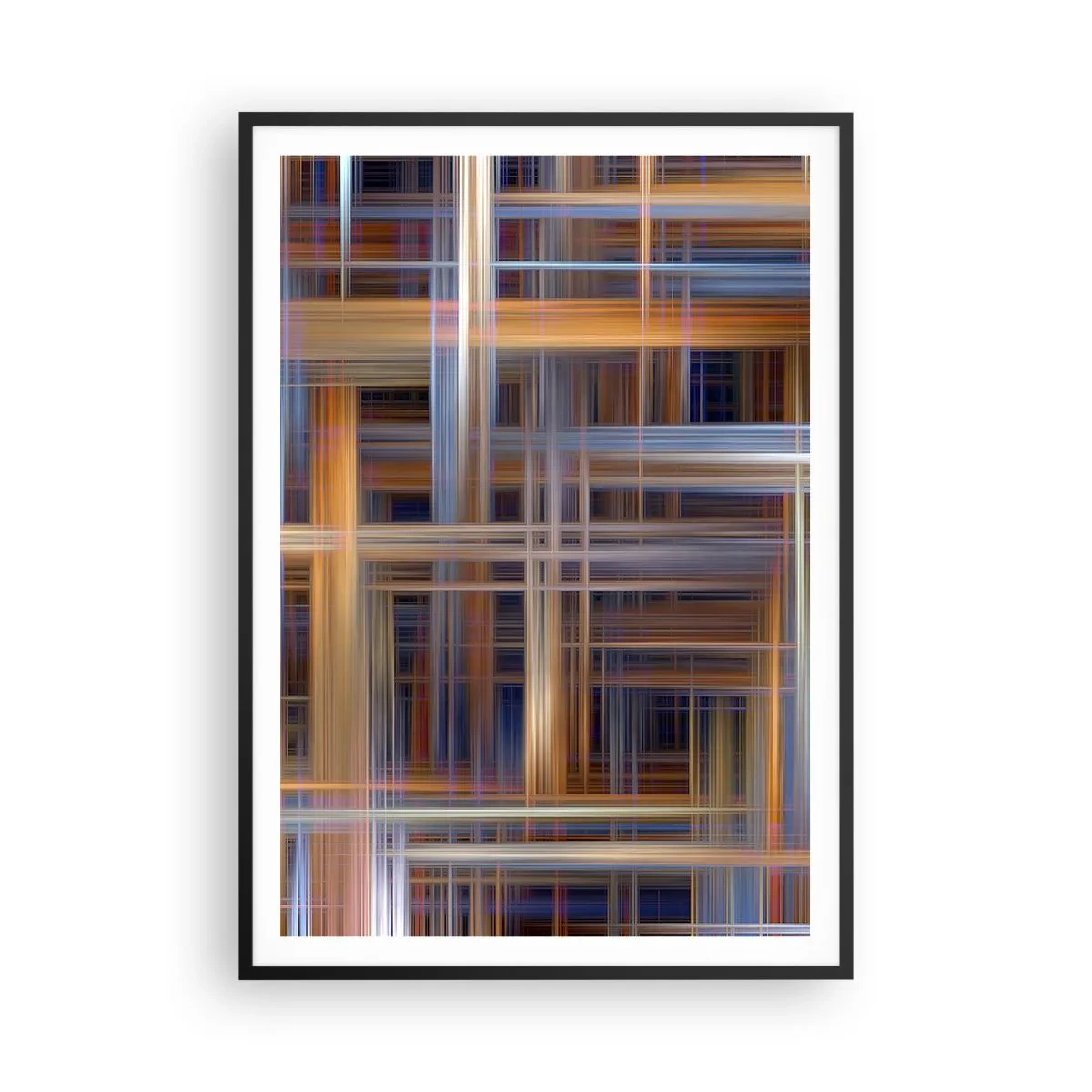 Affisch i svart ram - Vävd av ljus - 70x100 cm