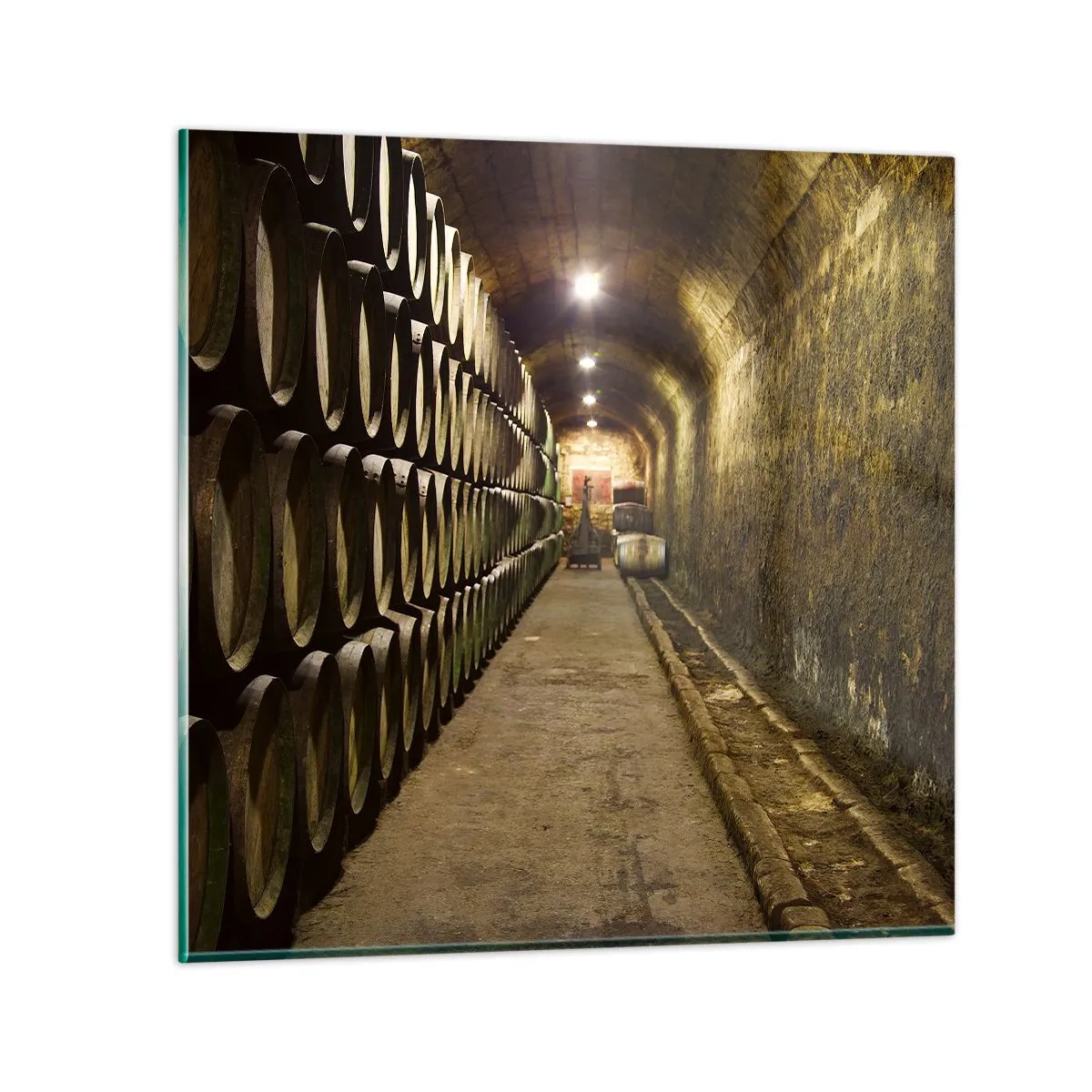 Glastavla - Bild på glas - Det är bra att kunna ligga - 40x40 cm