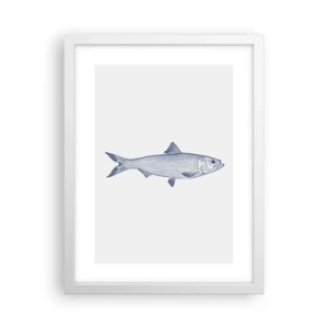 Affisch i vit ram - Hälsningar från de nordliga haven - 30x40 cm