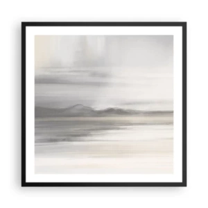 Affisch i svart ram - En eftertänksam bakgrund - 60x60 cm