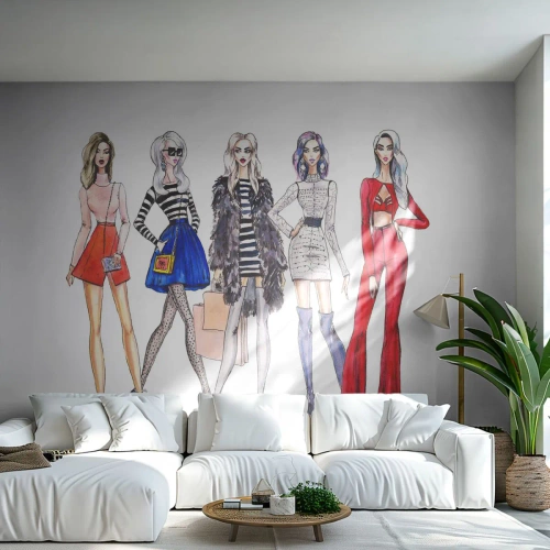 Fototapet Premium Canvas - Every week Fashion Week - Kvinna, Mode, Modell - 350x256 cm